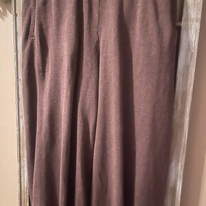 Free People Beach Brown Wide-Leg Knit Joggers